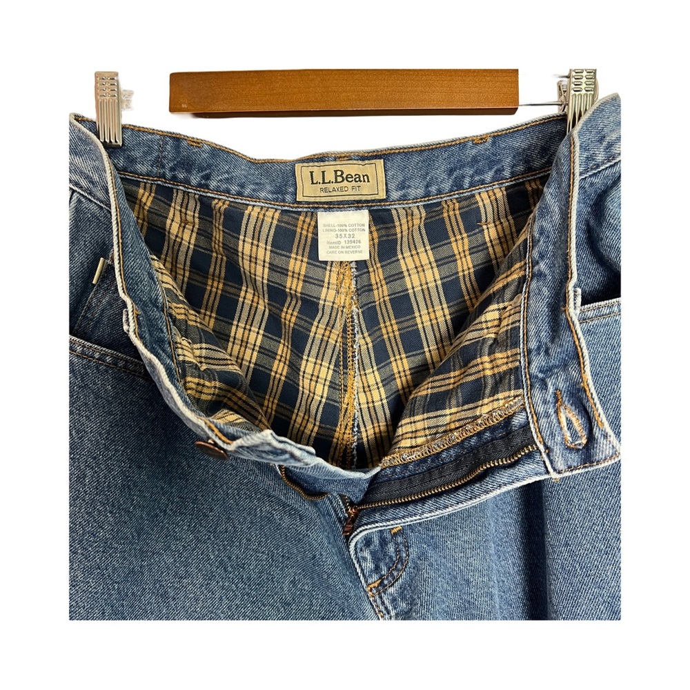 Men's Double L Jeans, Relaxed Fit, Flannel-Lined - Picture 4 of 6